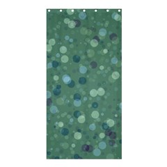 Green Color Polka Dots Pattern Shower Curtain 36  X 72  (stall)  by SpinnyChairDesigns