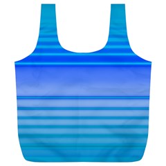 Blue Purple Color Stripes Ombre Full Print Recycle Bag (xl) by SpinnyChairDesigns