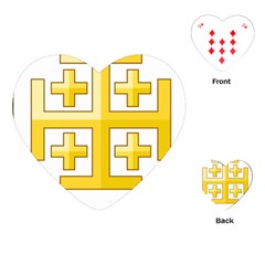 Arms Of The Kingdom Of Jerusalem Playing Cards Single Design (heart) by abbeyz71