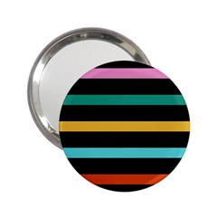 Colorful Mime Black Stripes 2 25  Handbag Mirrors by tmsartbazaar