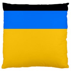 Bright Yellow With Blue Large Cushion Case (two Sides) by tmsartbazaar