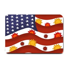 Flage Save Usa Corona Small Doormat  by HermanTelo