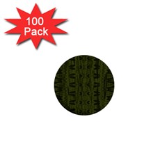 Army Green Color Batik 1  Mini Buttons (100 Pack)  by SpinnyChairDesigns