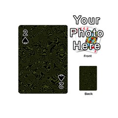 Army Green And Black Stripe Camo Playing Cards 54 Designs (mini) by SpinnyChairDesigns