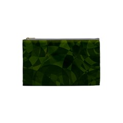 Army Green Color Pattern Cosmetic Bag (small) by SpinnyChairDesigns