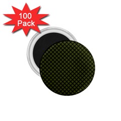 Army Green And Black Plaid 1 75  Magnets (100 Pack)  by SpinnyChairDesigns