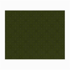 Army Green Color Polka Dots Small Glasses Cloth (2 Sides) by SpinnyChairDesigns