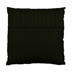 Army Green Black Stripes Standard Cushion Case (two Sides) by SpinnyChairDesigns