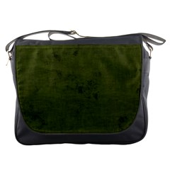 Army Green Color Grunge Messenger Bag by SpinnyChairDesigns