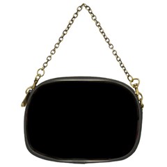 True Black Solid Color Chain Purse (one Side) by SpinnyChairDesigns