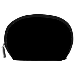 True Black Solid Color Accessory Pouch (large) by SpinnyChairDesigns