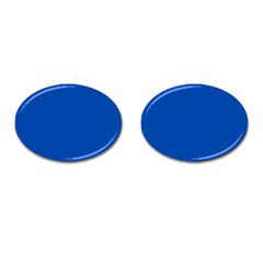True Cobalt Blue Color Cufflinks (oval) by SpinnyChairDesigns