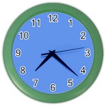 True Cornflower Blue Color Color Wall Clock