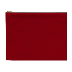 True Dark Red Color Cosmetic Bag (xl) by SpinnyChairDesigns