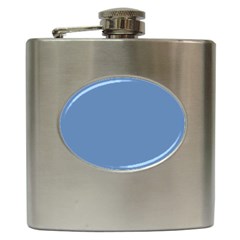 Faded Blue Color Hip Flask (6 Oz) by SpinnyChairDesigns