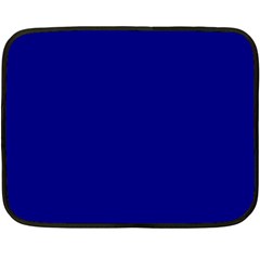 True Navy Blue Color Fleece Blanket (mini) by SpinnyChairDesigns