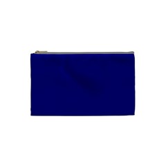 True Navy Blue Color Cosmetic Bag (small) by SpinnyChairDesigns