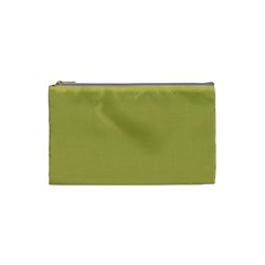 Olive Green Color Cosmetic Bag (small) by SpinnyChairDesigns