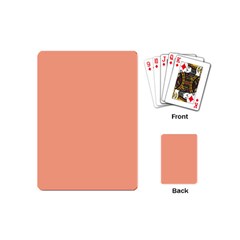 True Peach Color Playing Cards Single Design (mini) by SpinnyChairDesigns