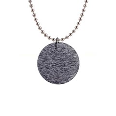 Black White Grey Texture 1  Button Necklace by SpinnyChairDesigns