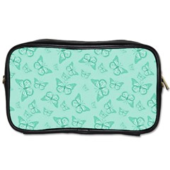 Biscay Green Monarch Butterflies Toiletries Bag (one Side) by SpinnyChairDesigns