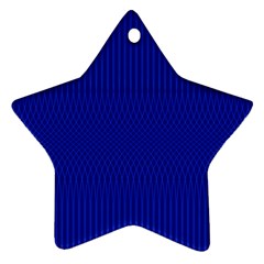 Cobalt Blue Color Stripes Ornament (star) by SpinnyChairDesigns