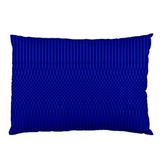 Cobalt Blue Color Stripes Pillow Case (two Sides) by SpinnyChairDesigns