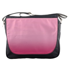 Blush Pink Color Gradient Ombre Messenger Bag by SpinnyChairDesigns