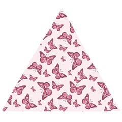 Blush Pink Color Butterflies Wooden Puzzle Triangle by SpinnyChairDesigns