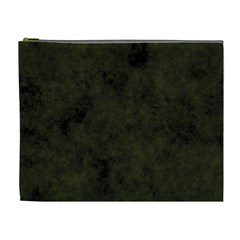 Army Green Color Grunge Cosmetic Bag (xl) by SpinnyChairDesigns