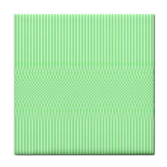 Mint Green White Stripes Face Towel by SpinnyChairDesigns