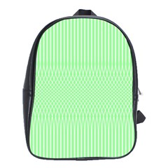 Mint Green White Stripes School Bag (xl)