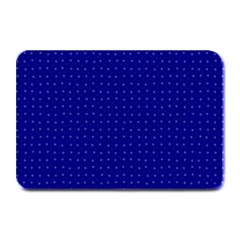 Navy Blue Color Polka Dots Plate Mats by SpinnyChairDesigns