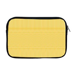 Saffron Yellow Color Stripes Apple Macbook Pro 17  Zipper Case by SpinnyChairDesigns