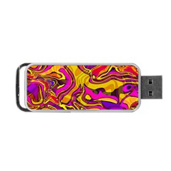 Colorful Boho Swirls Pattern Portable Usb Flash (one Side) by SpinnyChairDesigns
