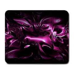 Black Magenta Abstract Art Large Mousepads by SpinnyChairDesigns