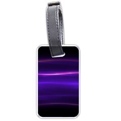 Electric Neon Indigo Black Ombre  Luggage Tag (one Side) by SpinnyChairDesigns