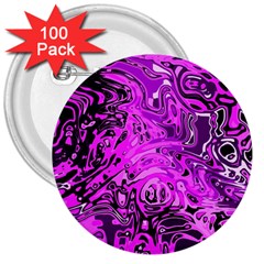 Magenta Black Abstract Art 3  Buttons (100 Pack)  by SpinnyChairDesigns