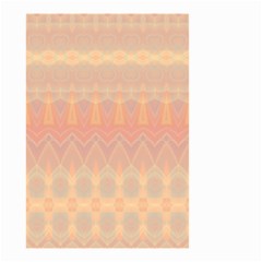 Boho Soft Peach Pattern Small Garden Flag (two Sides) by SpinnyChairDesigns