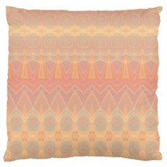 Boho Soft Peach Pattern Large Cushion Case (one Side) by SpinnyChairDesigns