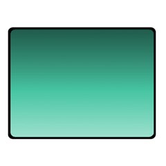 Biscay Green Gradient Ombre Double Sided Fleece Blanket (small)  by SpinnyChairDesigns