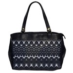 Boho Black and White Pattern Oversize Office Handbag Front