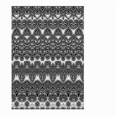 Boho Black And White Pattern Large Garden Flag (two Sides) by SpinnyChairDesigns