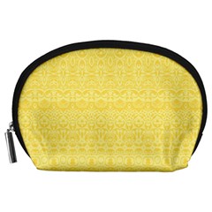 Boho Saffron Yellow Color Accessory Pouch (large) by SpinnyChairDesigns