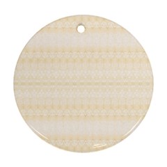 Boho Lemon Chiffon Pattern Ornament (round) by SpinnyChairDesigns