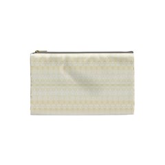 Boho Lemon Chiffon Pattern Cosmetic Bag (small) by SpinnyChairDesigns