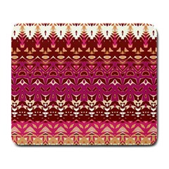 Boho Fuschia And Gold Pattern Large Mousepads by SpinnyChairDesigns