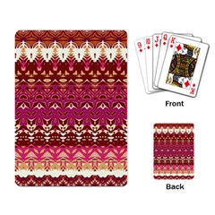 Boho Fuschia And Gold Pattern Playing Cards Single Design (rectangle) by SpinnyChairDesigns