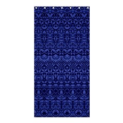 Boho Navy Blue  Shower Curtain 36  X 72  (stall)  by SpinnyChairDesigns