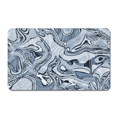 Faded Blue Abstract Art Magnet (rectangular) by SpinnyChairDesigns
